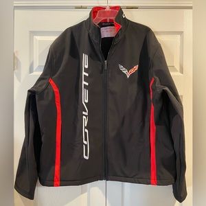 Calhoun Corvette Jacket Size 3XL Black Red Logo Zip Closure Pockets RARE